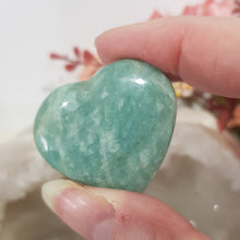 Load image into Gallery viewer, Amazonite Heart Crystal Carving Gemstone Stone 35mm 8