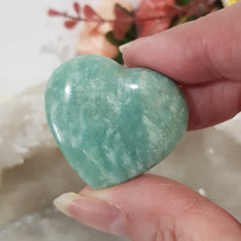 Load image into Gallery viewer, Amazonite Heart Crystal Carving Gemstone Stone 35mm 8