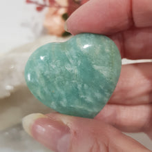 Load image into Gallery viewer, Amazonite Heart Crystal Carving Gemstone Stone 35mm 8