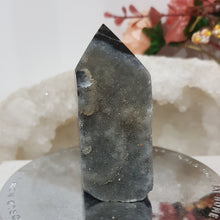 Load image into Gallery viewer, Black Sphalerite Crystal Point Tower Stone 65mm 7