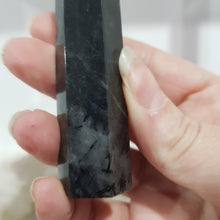 Load image into Gallery viewer, Tourmaline in Quartz Crystal Point Tower Gemstone Stone 96mm 6
