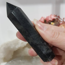 Load image into Gallery viewer, Tourmaline in Quartz Crystal Point Tower Gemstone Stone 96mm 6