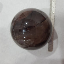 Load image into Gallery viewer, Fire Quartz Crystal Carving Sphere on Stand Gem Stone 55mm 6 STUNNING!