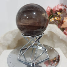 Load image into Gallery viewer, Fire Quartz Crystal Carving Sphere on Stand Gem Stone 55mm 6 STUNNING!