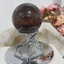 Load image into Gallery viewer, Fire Quartz Crystal Carving Sphere on Stand Gem Stone 55mm 6 STUNNING!