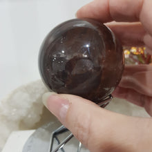 Load image into Gallery viewer, Fire Quartz Crystal Carving Sphere on Stand Gem Stone 55mm 6 STUNNING!