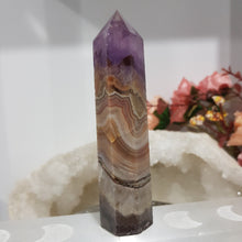 Load image into Gallery viewer, Amethyst Agate crystal point tower gemstone stone 105mm 3