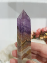 Load image into Gallery viewer, Amethyst Agate crystal point tower gemstone stone 105mm 3