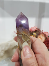 Load image into Gallery viewer, Amethyst Agate crystal point tower gemstone stone 105mm 3