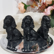 Load image into Gallery viewer, dog-spaniel-black-obsidian-animal-crystal-carving