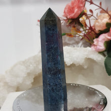 Load image into Gallery viewer, Kyanite Crystal Point Tower Stone 90mm 1 with a tinge of RUBY