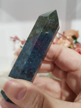 Load image into Gallery viewer, Kyanite Crystal Point Tower Stone 90mm 1 with a tinge of RUBY