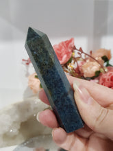 Load image into Gallery viewer, Kyanite Crystal Point Tower Stone 90mm 1 with a tinge of RUBY
