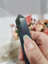 Load image into Gallery viewer, Kyanite Crystal Point Tower Stone 90mm 1 with a tinge of RUBY