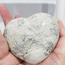 Load image into Gallery viewer, Celestite Heart on Stand Raw Crystal Gemstone Stone 70mm 1 Gorgeous!