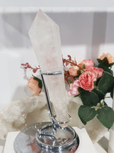 Load image into Gallery viewer, Quartz Sceptor on silver stand Crystal Carving Stone 180mm - Lovely!