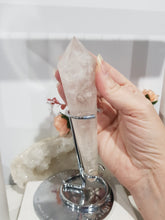 Load image into Gallery viewer, Quartz Sceptor on silver stand Crystal Carving Stone 180mm - Lovely!