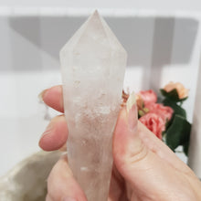 Load image into Gallery viewer, Quartz Sceptor on silver stand Crystal Carving Stone 180mm - Lovely!