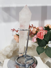 Load image into Gallery viewer, Quartz Sceptor on silver stand Crystal Carving Stone 180mm - Lovely!
