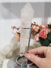 Load image into Gallery viewer, Quartz Sceptor on silver stand Crystal Carving Stone 180mm - Lovely!