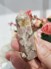 Load image into Gallery viewer, Flower Agate Crystal Point Stone 70mm 13  AMAZING FLOWERS