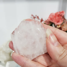 Load image into Gallery viewer, Lotus Flower Quartz Crystal Carving on Stand Stone 55mm 1