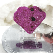 Load image into Gallery viewer, Heart Ruby Crystal Carving on Clear Stand Stone 50mm 1 ABSOLUTELY GORGEOUS