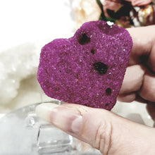 Load image into Gallery viewer, Heart Ruby Crystal Carving on Clear Stand Stone 50mm 1 ABSOLUTELY GORGEOUS