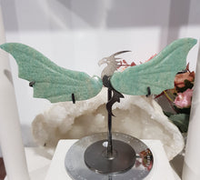 Load image into Gallery viewer, Dragon Wings on Stand Amazonite Crystal Carving Stone stone 135mm 1