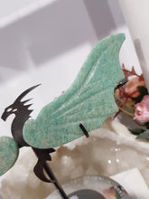 Load image into Gallery viewer, Dragon Wings on Stand Amazonite Crystal Carving Stone stone 135mm 1