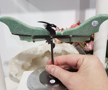 Load image into Gallery viewer, Dragon Wings on Stand Amazonite Crystal Carving Stone stone 135mm 1