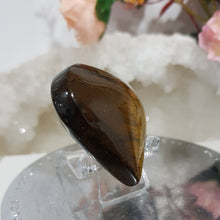Load image into Gallery viewer, Heart Tigers Eye Crystal Carving Heart Stone on Stand 45mm 1