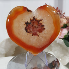 Load image into Gallery viewer, Carnelian Crystal Heart Carving Stone 95mm GORGEOUS 10