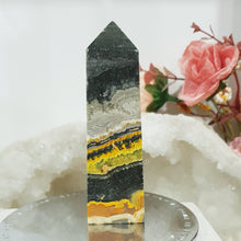 Load image into Gallery viewer, Bumblebee Jasper Crystal Obelisk Tower 90mm 1