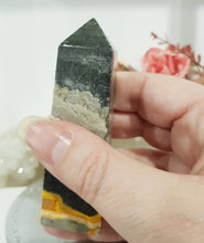 Load image into Gallery viewer, Bumblebee Jasper Crystal Obelisk Tower 90mm 1