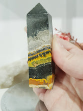 Load image into Gallery viewer, Bumblebee Jasper Crystal Obelisk Tower 90mm 1