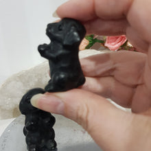Load image into Gallery viewer, Dog Begging Puppy Black Obsidian Crystal Carving Stone 40mm