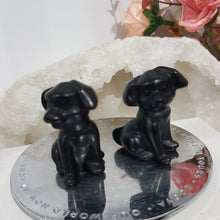 Load image into Gallery viewer, Dog Happy Puppy Black Obsidian Crystal Carving 40mm