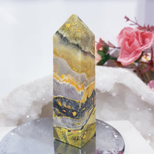 Load image into Gallery viewer, Bumblebee Jasper Crystal Obelisk Tower 90mm 2