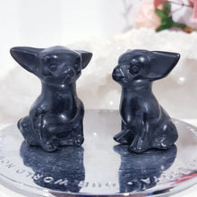 Load image into Gallery viewer, Dog Chihuahua Black Obsidian Crystal Carving 40mm