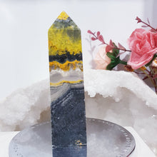 Load image into Gallery viewer, Bumblebee Jasper Crystal Obelisk Tower 90mm 5