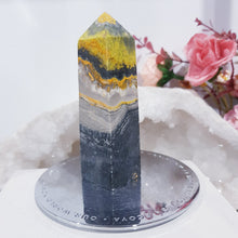 Load image into Gallery viewer, Bumblebee Jasper Crystal Obelisk Tower 90mm 5