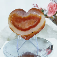 Load image into Gallery viewer, Carnelian Crystal Heart Carving Stone 68mm GORGEOUS 11