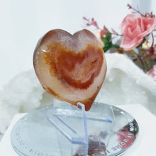 Load image into Gallery viewer, Carnelian Crystal Heart Carving Stone 68mm GORGEOUS 11