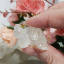 Load image into Gallery viewer, Turtle Quartz Crystal Carving Stone 35mm 5 lovely inclustions