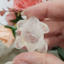 Load image into Gallery viewer, Turtle Quartz Crystal Carving Stone 35mm 5 lovely inclustions