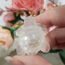 Load image into Gallery viewer, Turtle Quartz Crystal Carving Stone 35mm 5 lovely inclustions