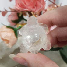 Load image into Gallery viewer, Turtle Quartz Crystal Carving Stone 35mm 5 lovely inclustions