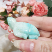 Load image into Gallery viewer, TURTLE Amazonite Crystal Carving Stone 50mm 1