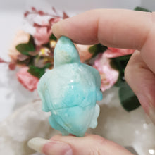 Load image into Gallery viewer, TURTLE Amazonite Crystal Carving Stone 50mm 1